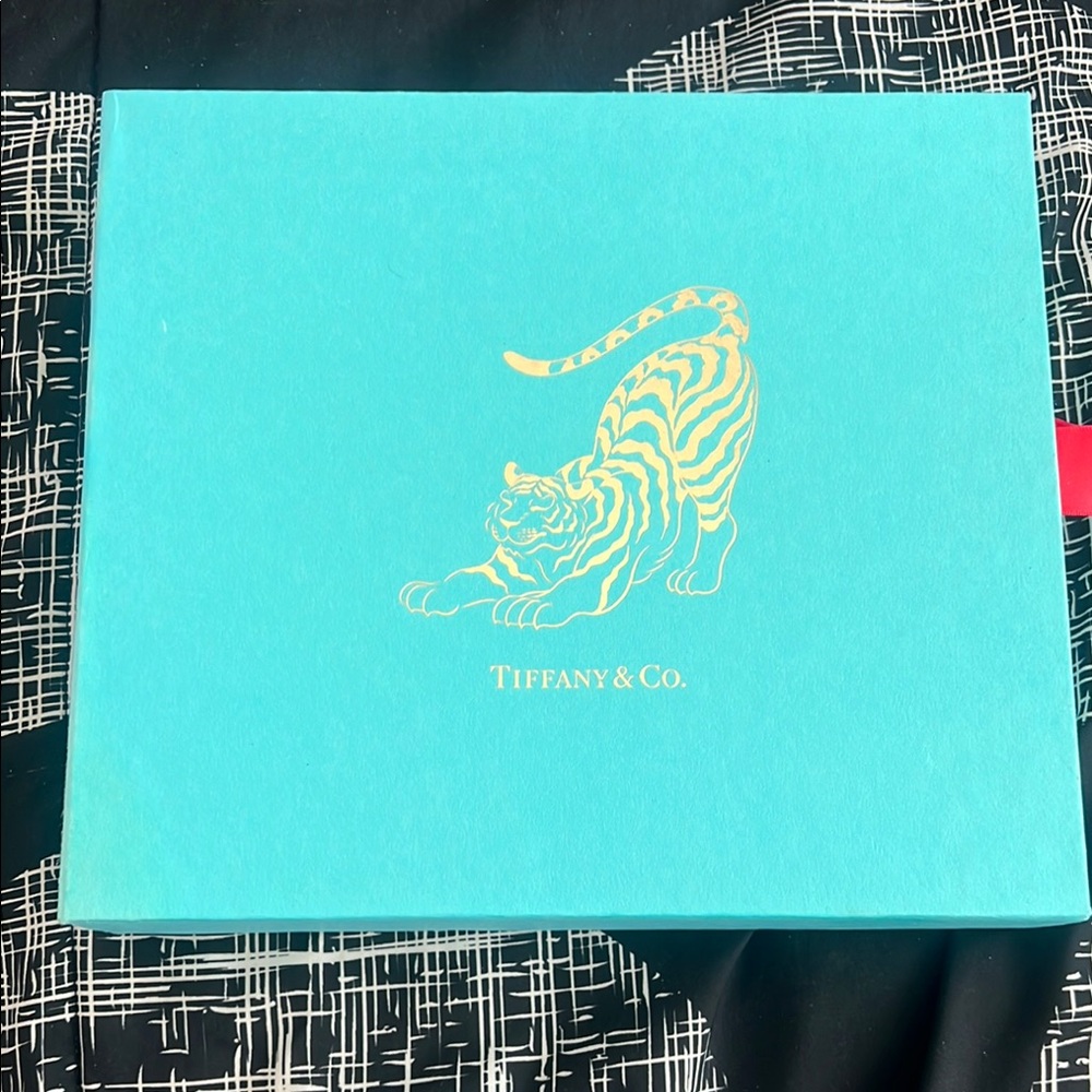 Tiffany & Co. Turquoise Box with Gold Tiger